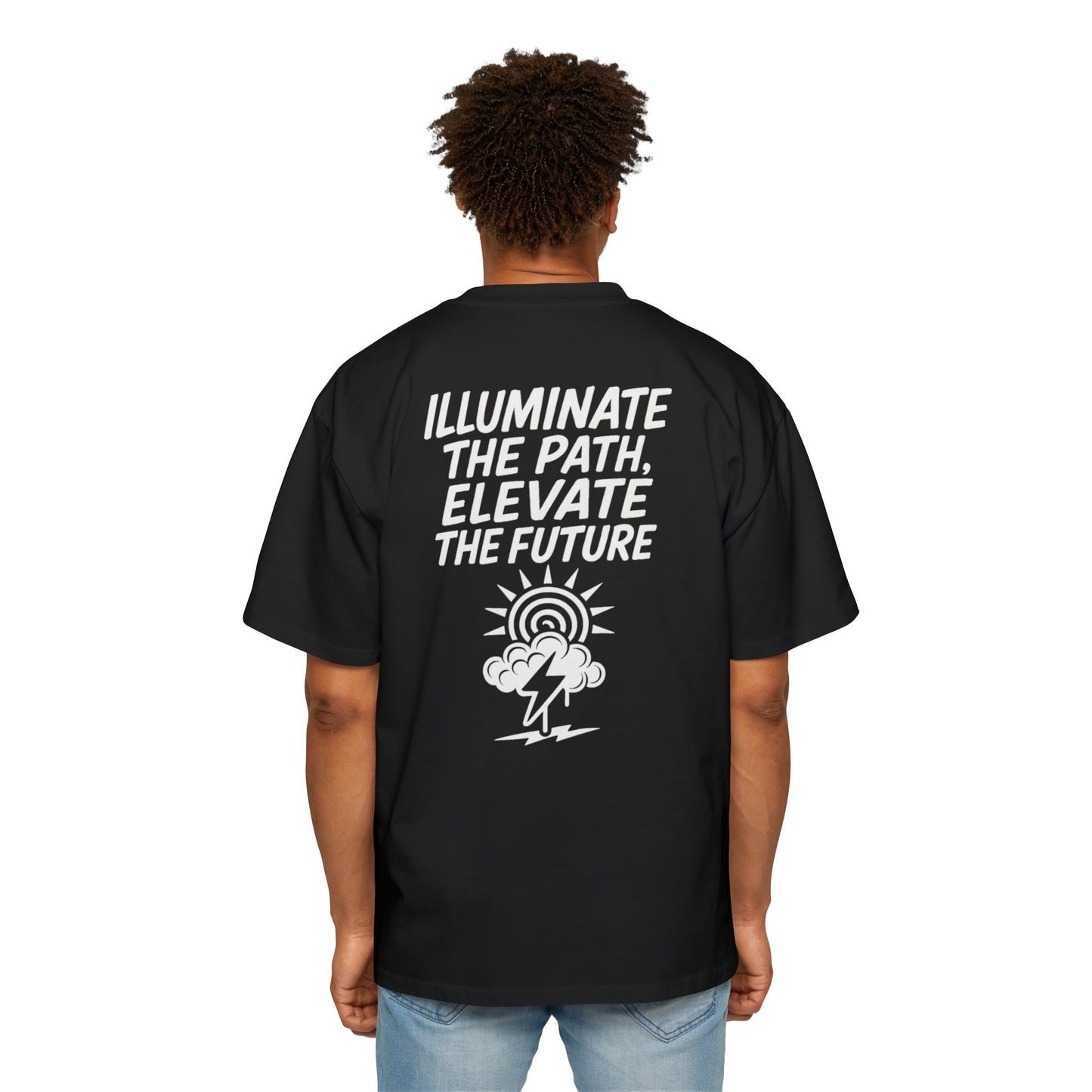 Nimbus Graphic Tee — "Amuurakan Nimbus" Sun & Storm Oversized Shirt