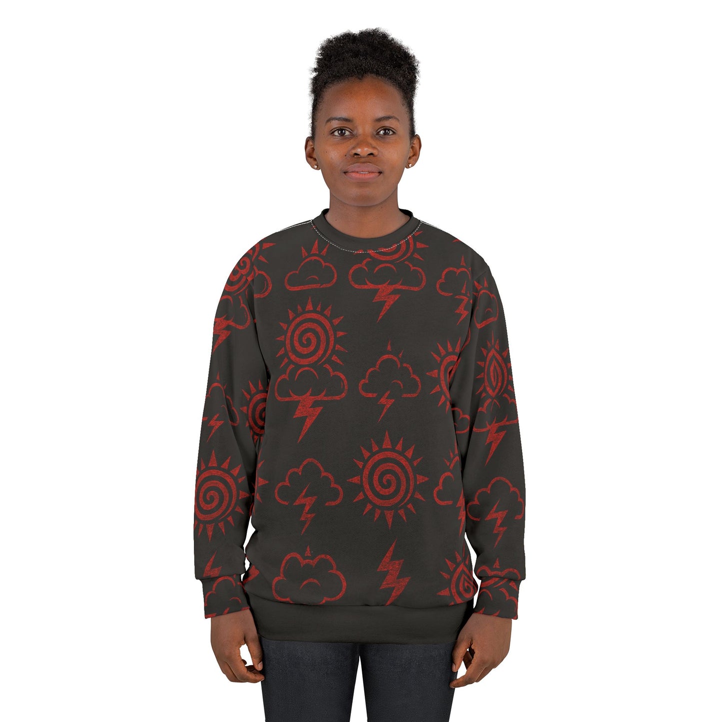 Vibrant Stormy Unisex Sweatshirt, Cozy Gift for Weather Lovers, Perfect for Casual Outings, Unique Fashion Statement, Trendy Streetwear