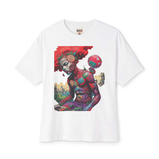Vibrant Art Graphic Tee, Oversized Unisex Tee, Streetwear Fashion, Artistic Gift, Casual Summer Wear