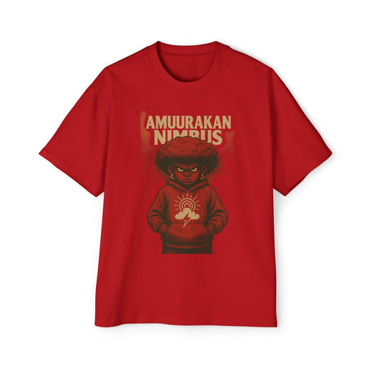 Men's Oversized Graphic Tee - Amuuranakan Nimbus, Casual Streetwear, Unique Art Shirt, Comfort Fit Tee, Bold Statement Apparel
