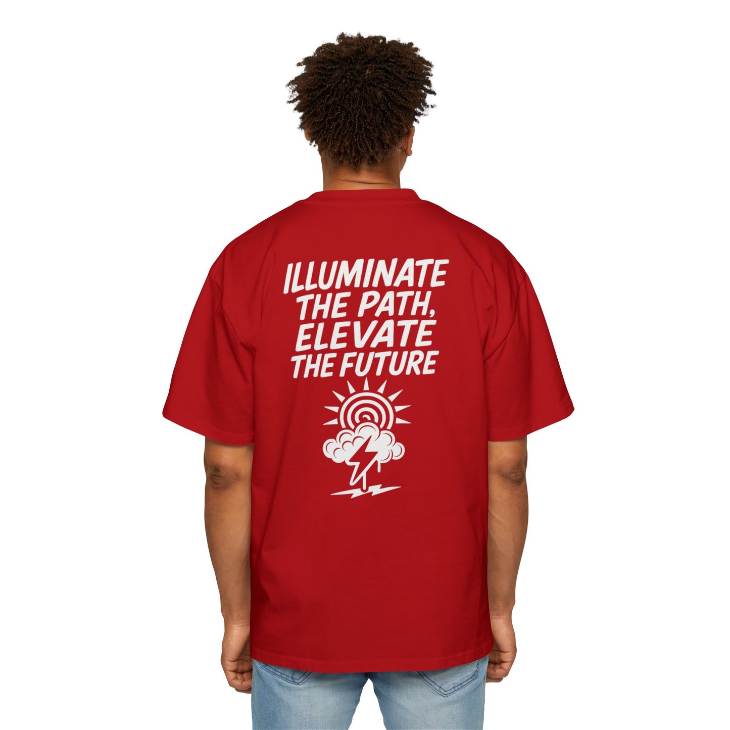 Nimbus Graphic Tee — "Amuurakan Nimbus" Sun & Storm Oversized Shirt
