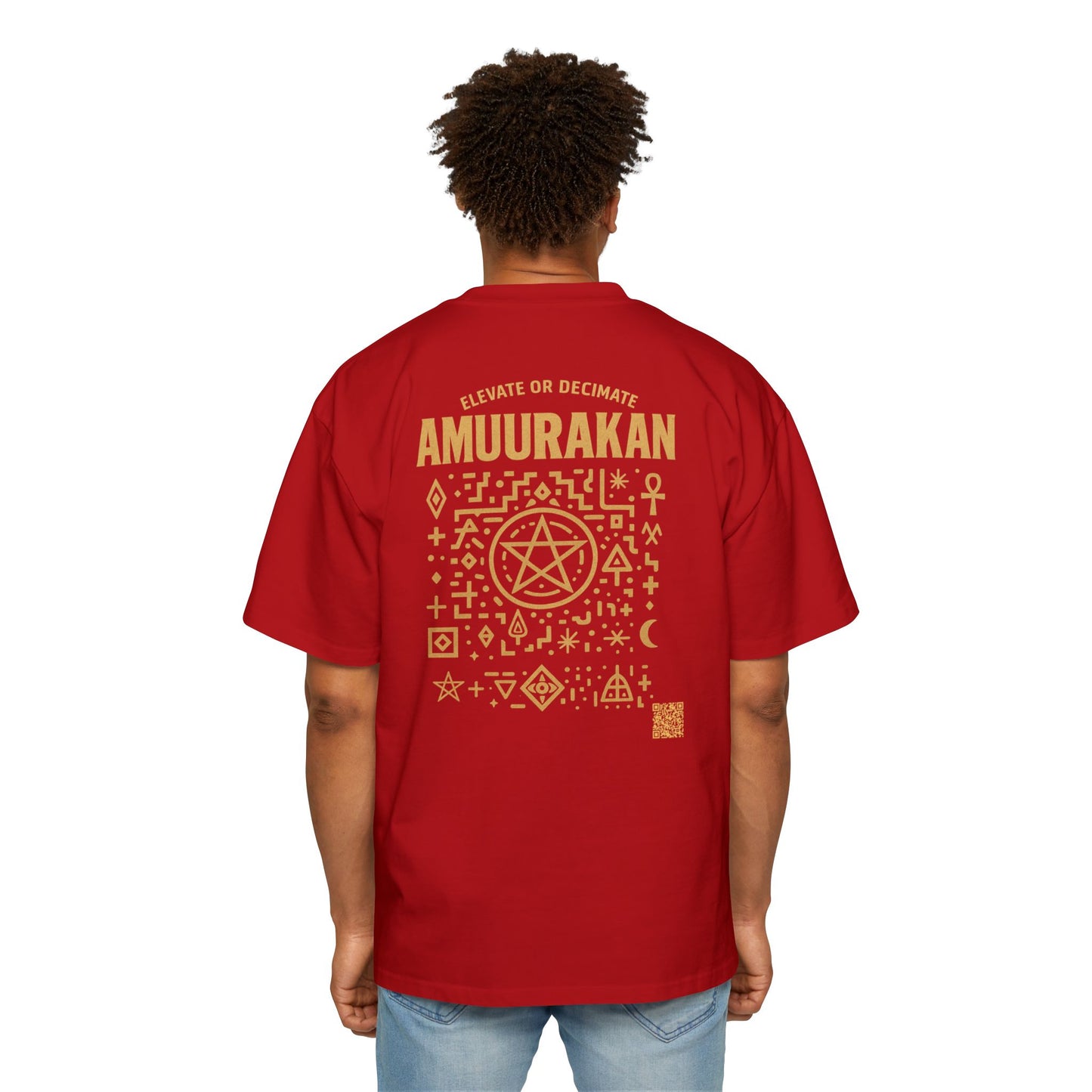 Men's Oversized Graphic Tee - Amuuranakan Nimbus, Casual Streetwear, Unique Art Shirt, Comfort Fit Tee, Bold Statement Apparel
