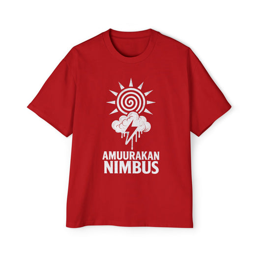 Nimbus Graphic Tee — "Amuurakan Nimbus" Sun & Storm Oversized Shirt