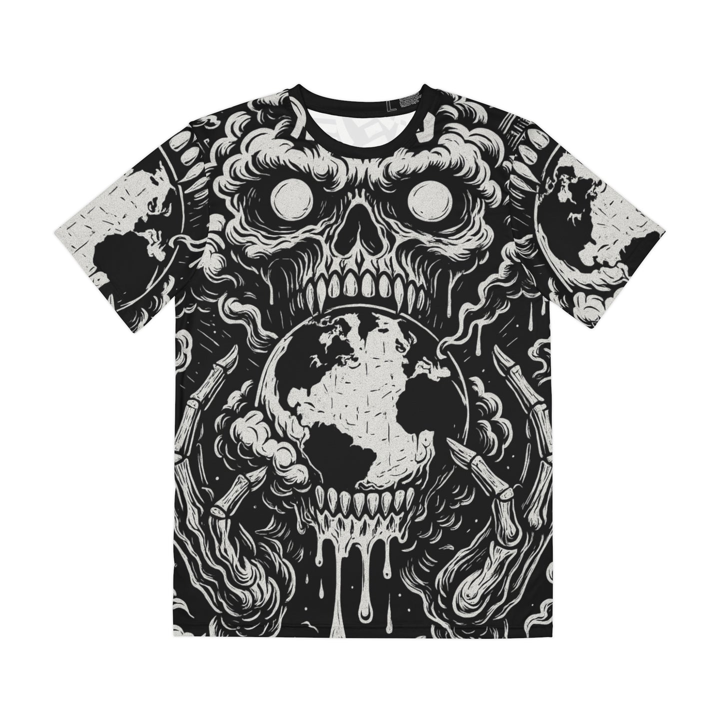 Skull Devourer Tee — Monochrome Apocalyptic Graphic T-Shirt