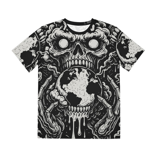 Skull Devourer Tee — Monochrome Apocalyptic Graphic T-Shirt
