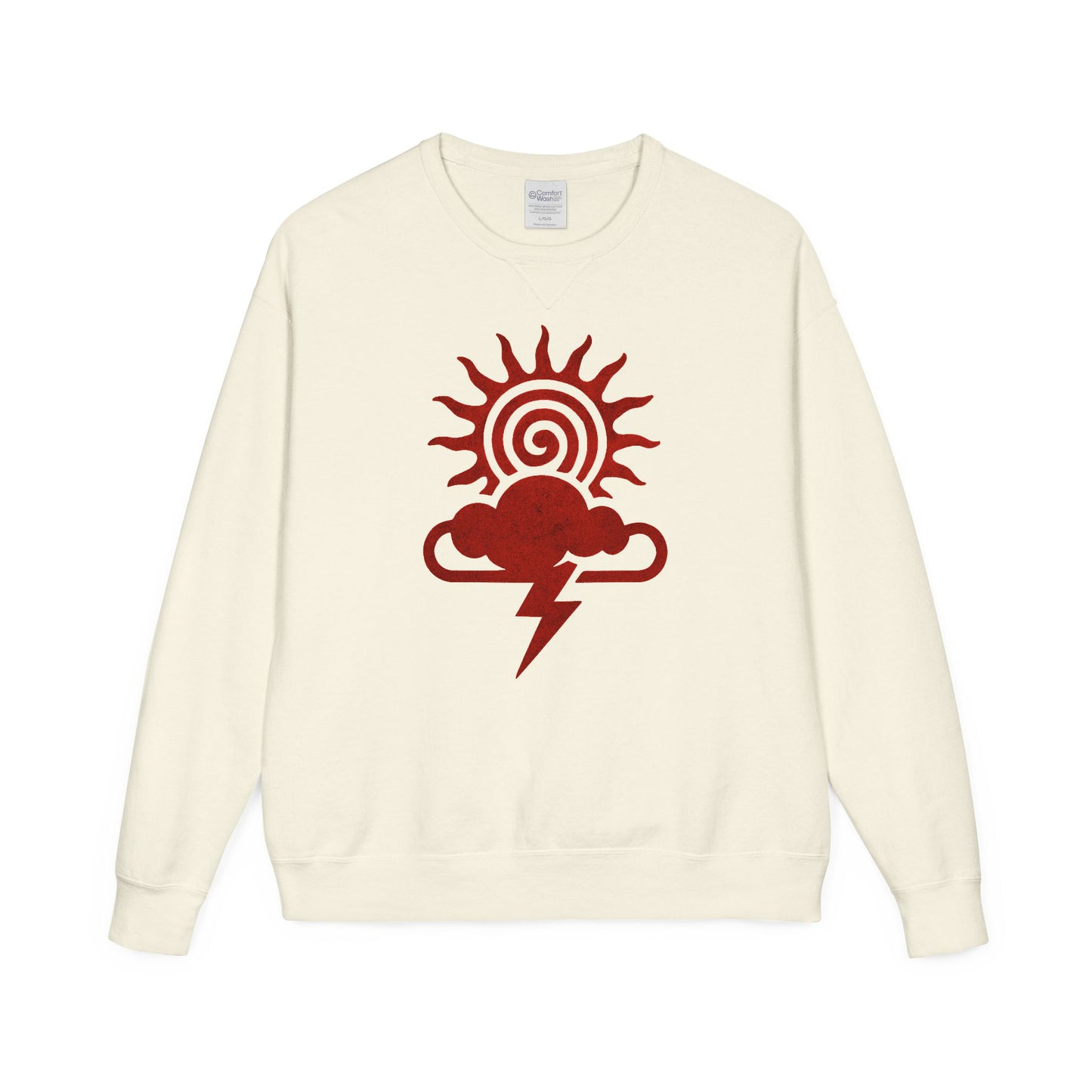 Sun & Storm Crewneck Sweatshirt, Cozy Unisex Apparel, Perfect Gift for Weather Lovers, Casual Style, Everyday Comfort
