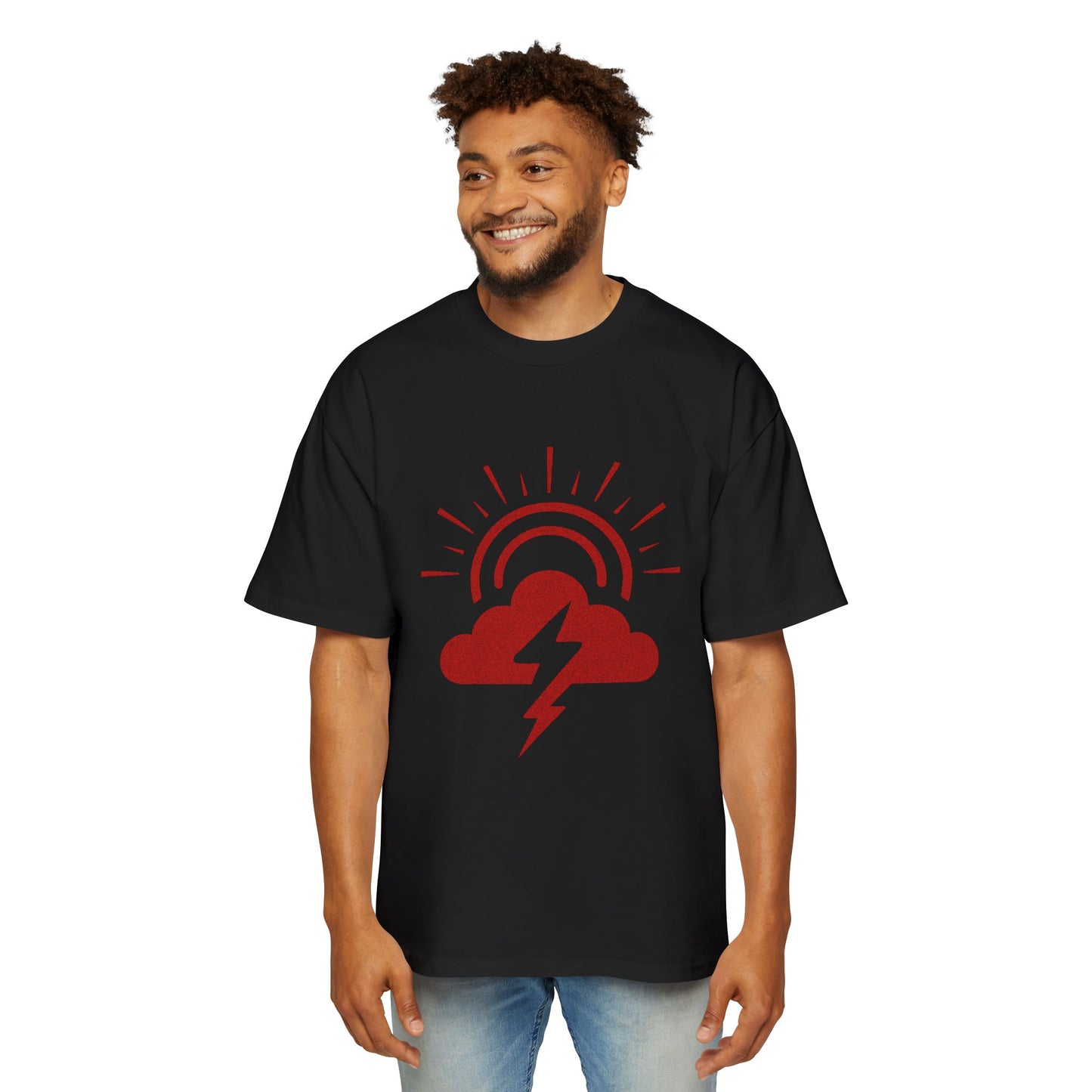 Electric Storm Oversized Tee, Graphic Tee, Unique Men's Shirt, Casual Wear, Outdoor Adventure, Music Festival Outfit