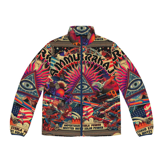 Amuurakan NIMBUS esoteric allover print puffer jacket