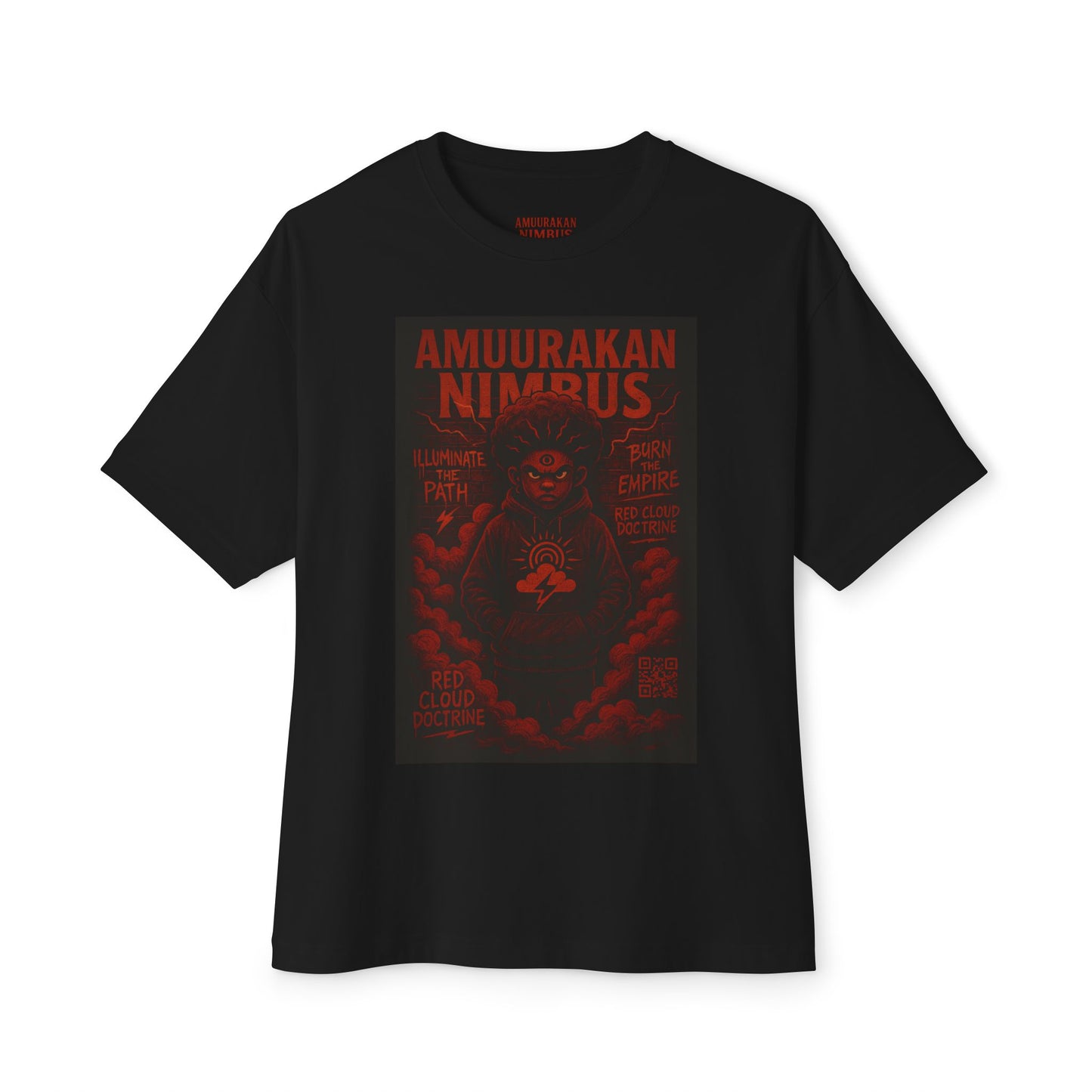Bold Graphic Tee, Unisex Boxy T-Shirt with AMUURAKAN NIMBUS Design, Relaxed Fit, Streetwear Essential, Unique Gift Idea, Casual Comfort