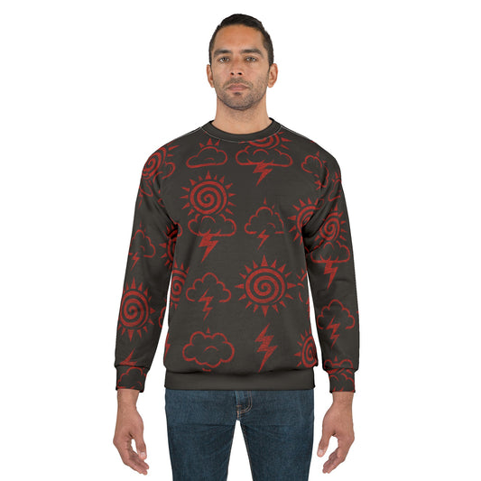 Vibrant Stormy Unisex Sweatshirt, Cozy Gift for Weather Lovers, Perfect for Casual Outings, Unique Fashion Statement, Trendy Streetwear