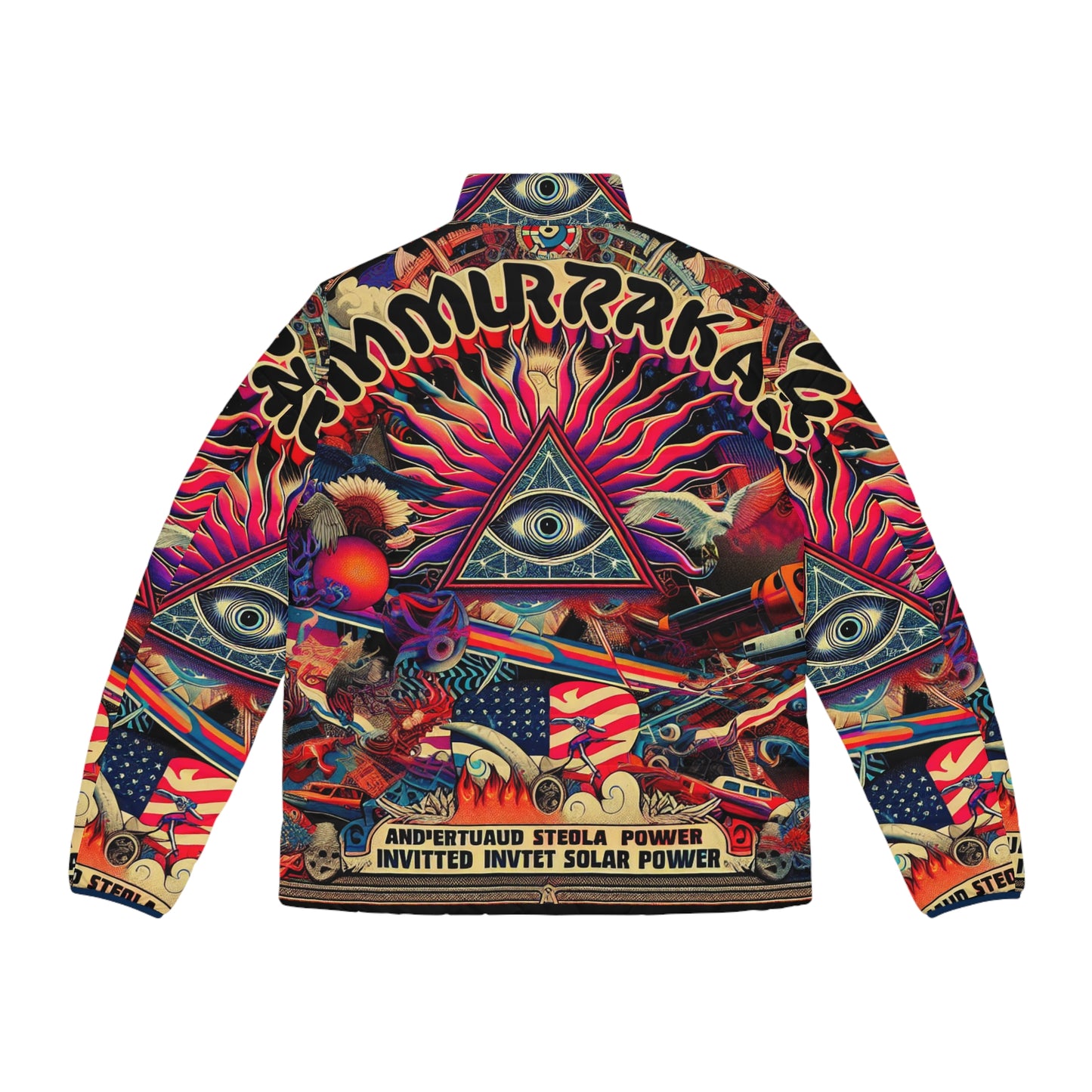 Amuurakan NIMBUS esoteric allover print puffer jacket