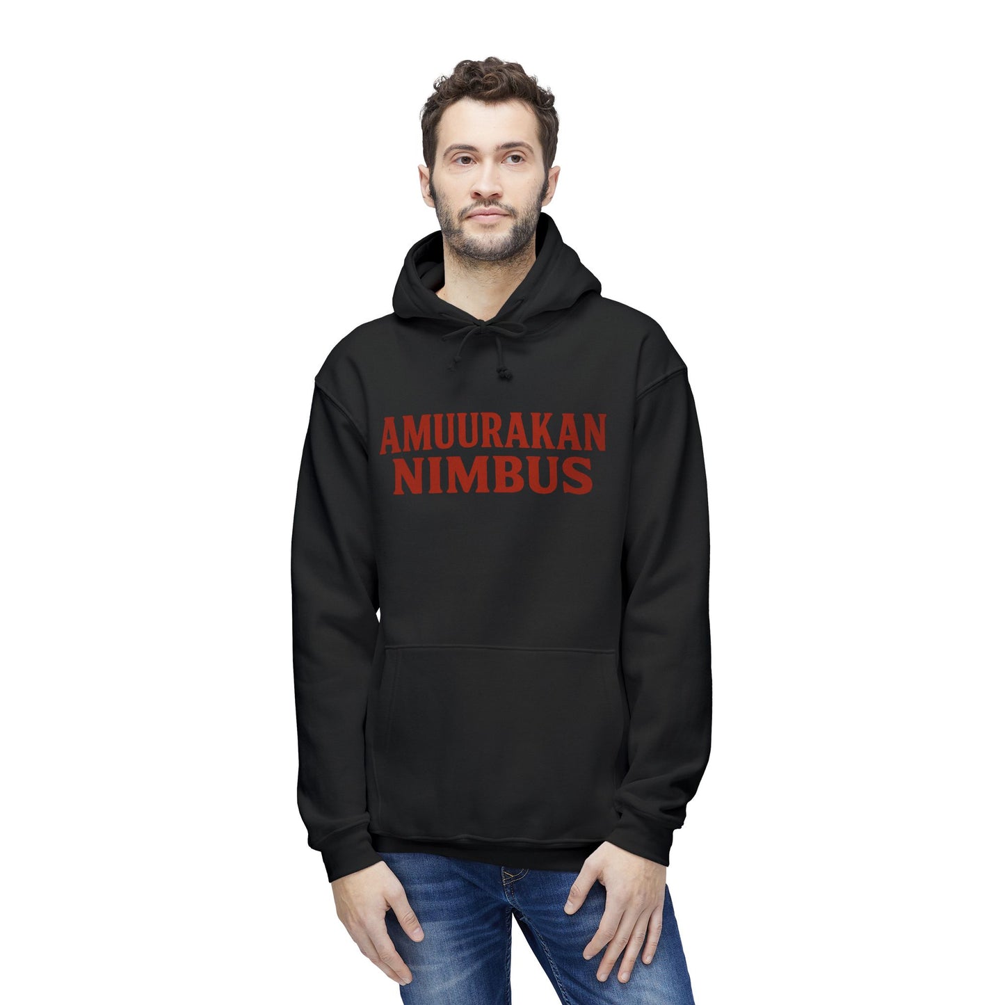 Unisex Hooded Sweatshirt with Amuurakan Nimbus Design | Cozy Casual Wear, Graphic Hoodie, Gift for Weather Lovers, Stylish Layering