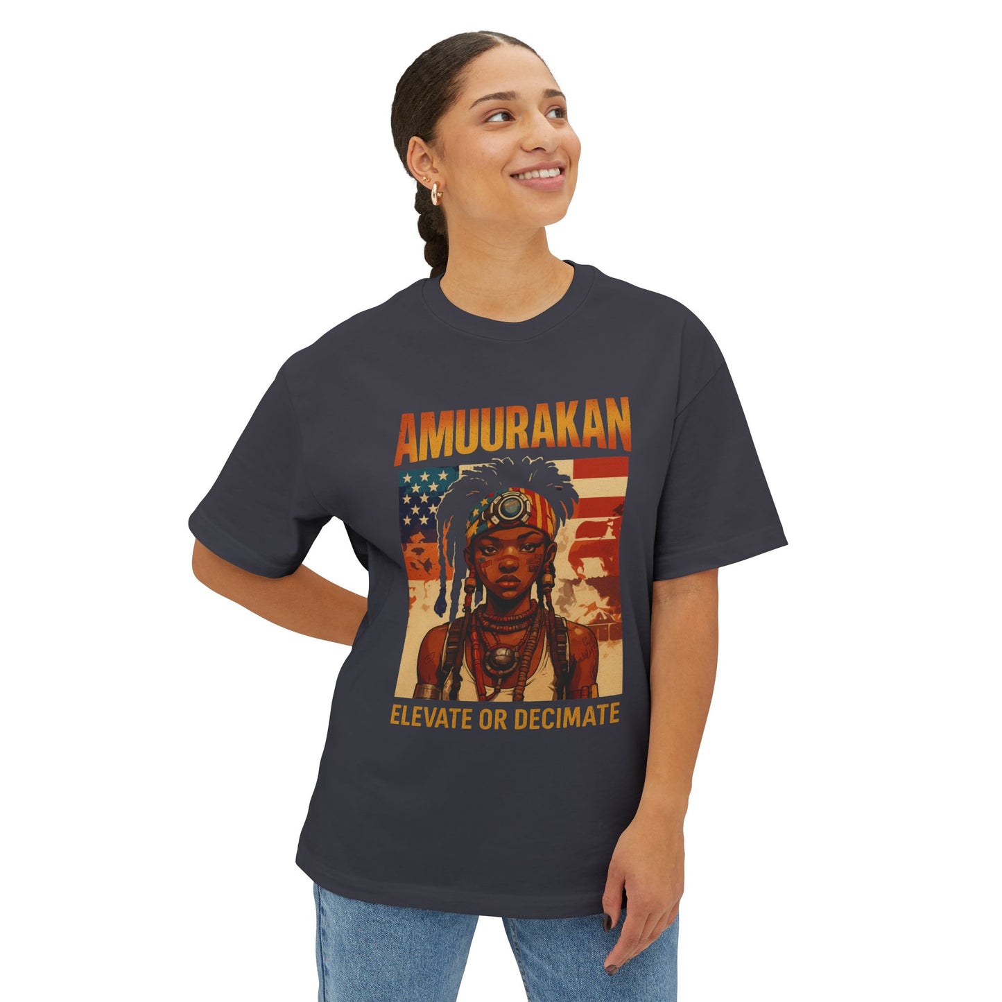 Cultural Statement Boxy Tee - Unisex Oversized Tee, Graphic Tee, Trendy T-Shirt, Inspirational Apparel, Unique Gift Idea