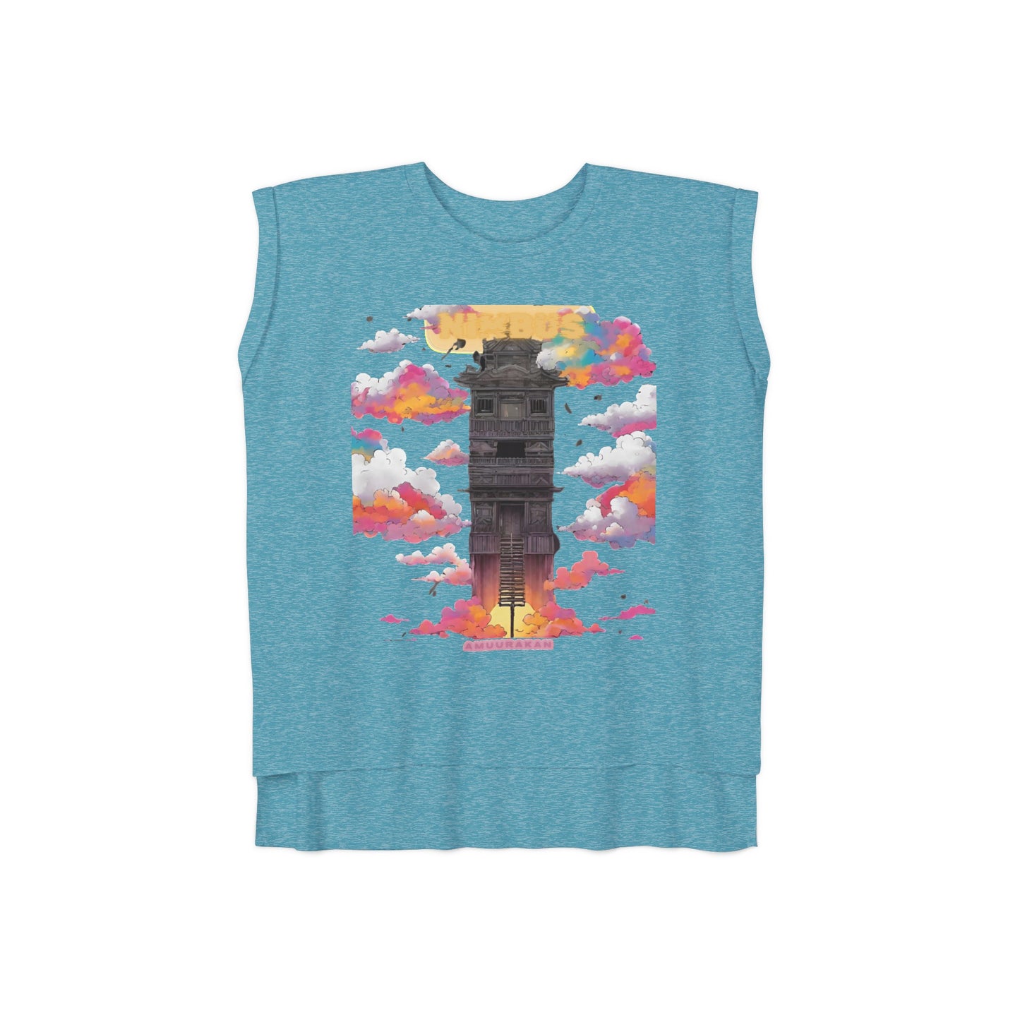 Women’s Flowy Rolled Cuffs Muscle Tee